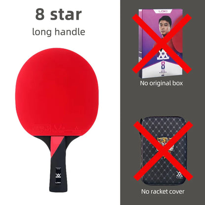 9 Star Table Tennis Racket Professional 5+2 Carbon Ping Pong Paddle 6/7/8/9 Star Ultra Offensive with Sticky Rubbers