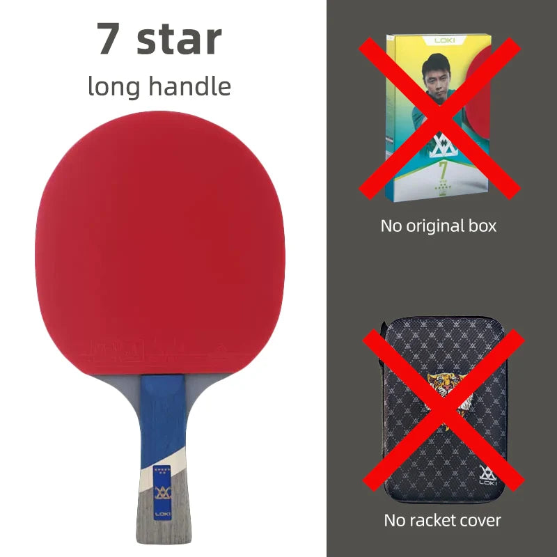9 Star Table Tennis Racket Professional 5+2 Carbon Ping Pong Paddle 6/7/8/9 Star Ultra Offensive with Sticky Rubbers